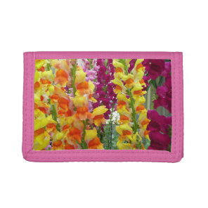 Snapdragons Colorful Floral Trifold Wallet