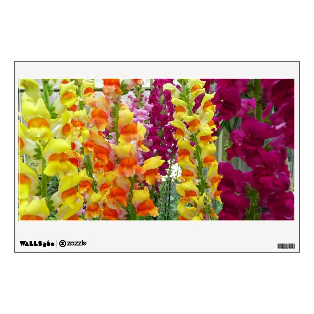 Snapdragons Colorful Floral Wall Sticker (Front)