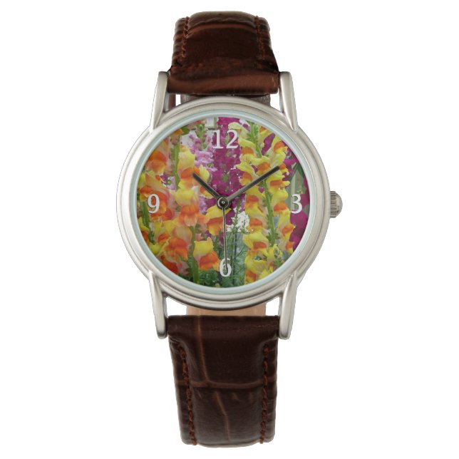 Snapdragons Colorful Floral Watch (Front)