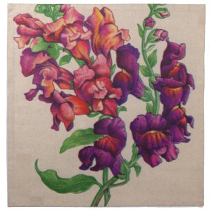 snapdragons napkin