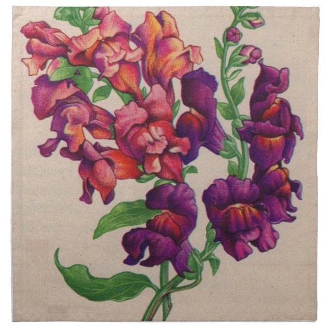 snapdragons napkin (Front)