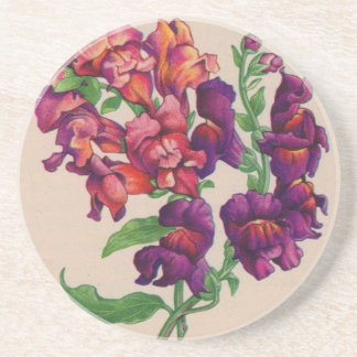 snapdragons sandstone coaster