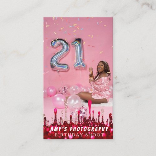 Snapping Special Moments Birthday Photographer Business Card