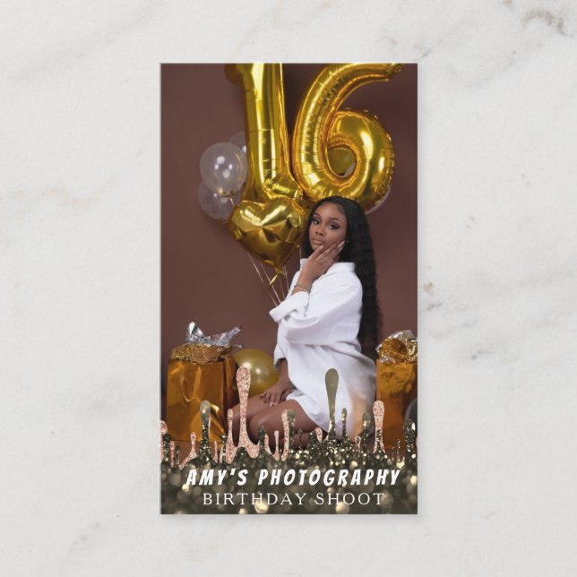 Snapping Special Moments Birthday Photographer Business Card (Front)