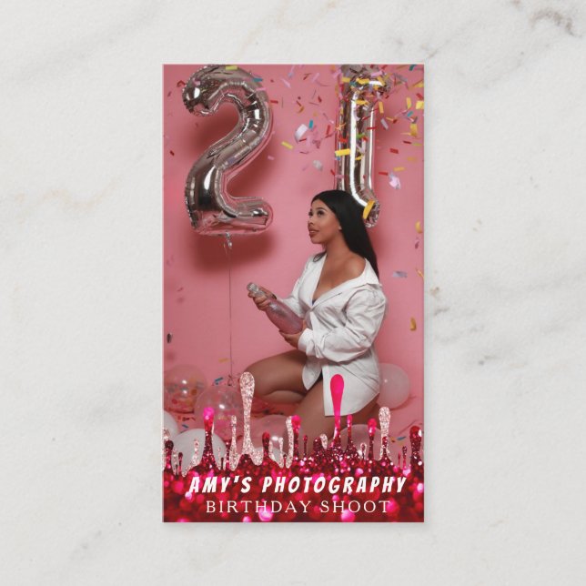 Snapping Special Moments Birthday Photographer Business Card (Front)