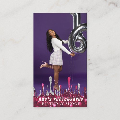 Snapping Special Moments Birthday Photographer Business Card
