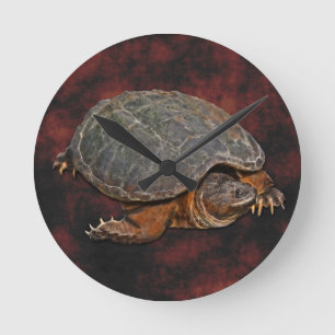 Snapping Turtle Terrapin-lover Gift Round Clock
