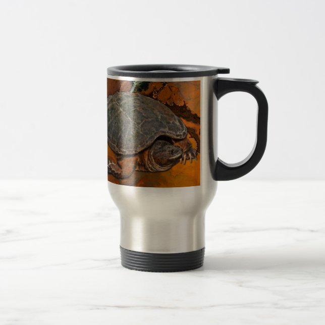 Snapping Turtle Terrapin-lover Gift Travel Mug (Right)