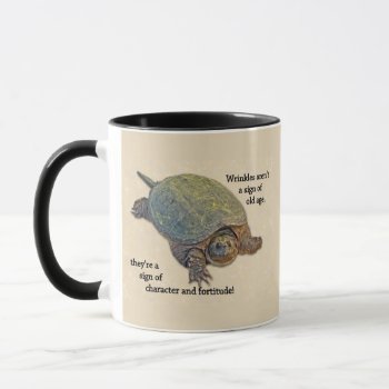 Snapping Turtle Wrinkled Old Age Wisdom Mug by CarolsCamera at Zazzle
