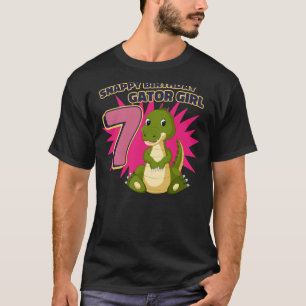 Snappy 7th Birthday Gator Girl T-Shirt