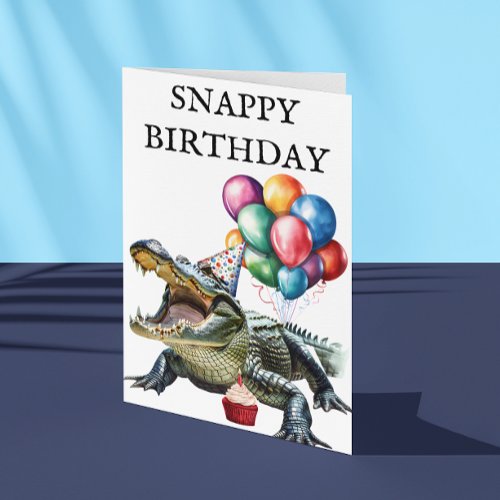 Snappy Birthday Alligator Funny Crocodile 