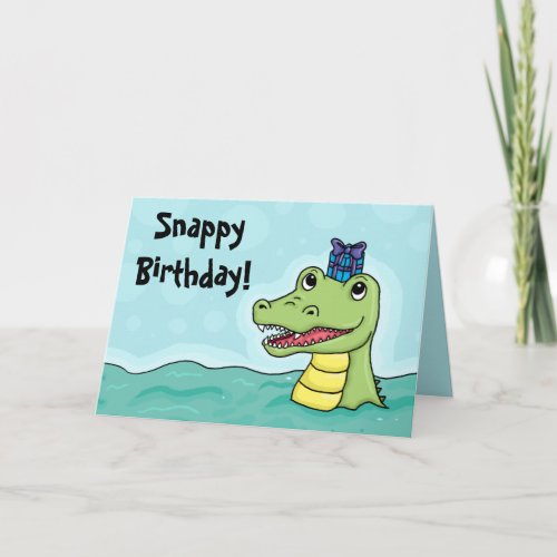 Snappy Birthday Crocodile card