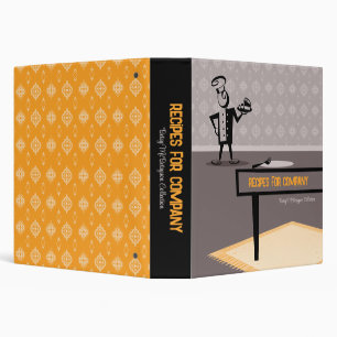 Snappy Chef male food plate recipe cookbook binder