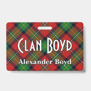 Snappy Clan Boyd Tartan Badge