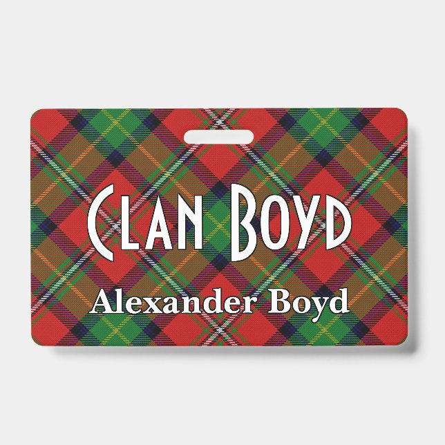 Snappy Clan Boyd Tartan Badge (Front)