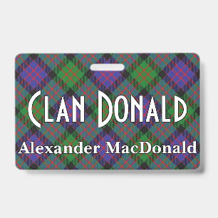 Snappy Clan Donald MacDonald Tartan Badge