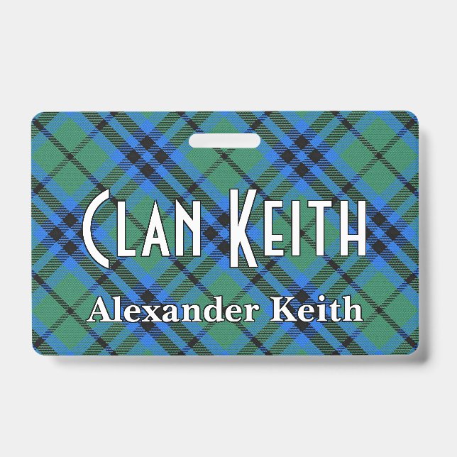 Snappy Clan Keith Tartan Badge (Front)