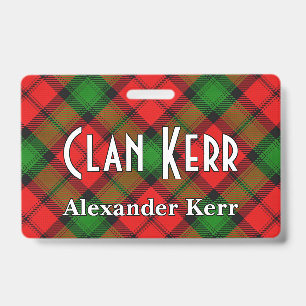 Snappy Clan Kerr Tartan Badge