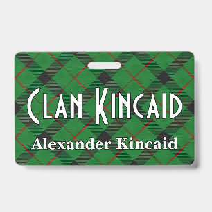 Snappy Clan Kincaid Tartan Badge