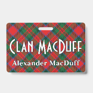 Snappy Clan MacDuff Tartan Badge