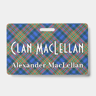 Snappy Clan MacLellan Tartan Badge