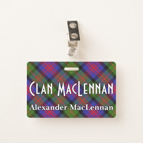 Snappy Clan MacLennan Tartan Badge