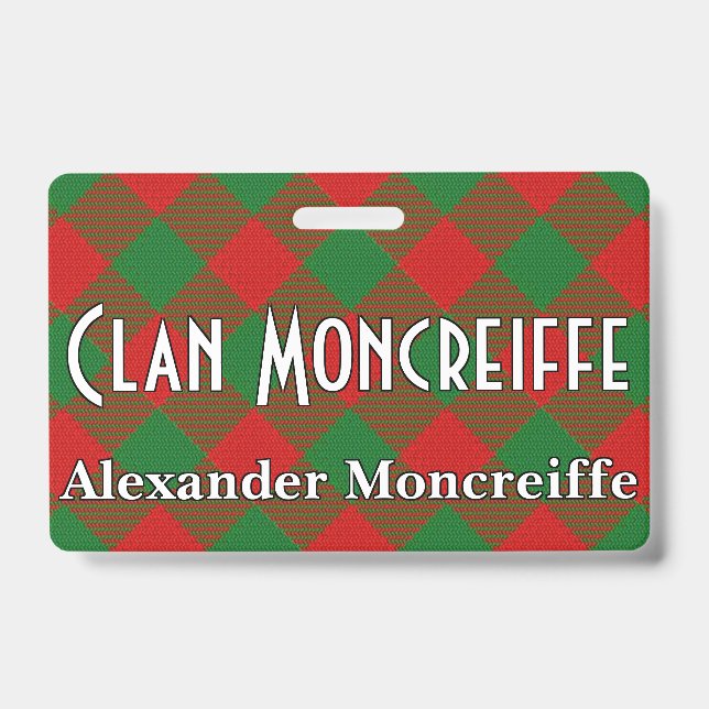 Snappy Clan Moncreiffe Tartan Badge (Front)