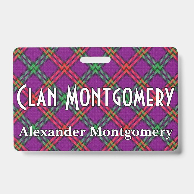 Snappy Clan Montgomery Tartan Badge (Front)