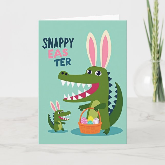 Snappy Easter Creature Friend Card (Front)