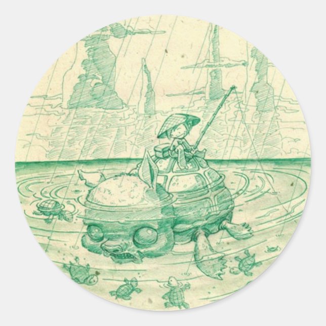 Snappy Fishing Classic Round Sticker (Front)