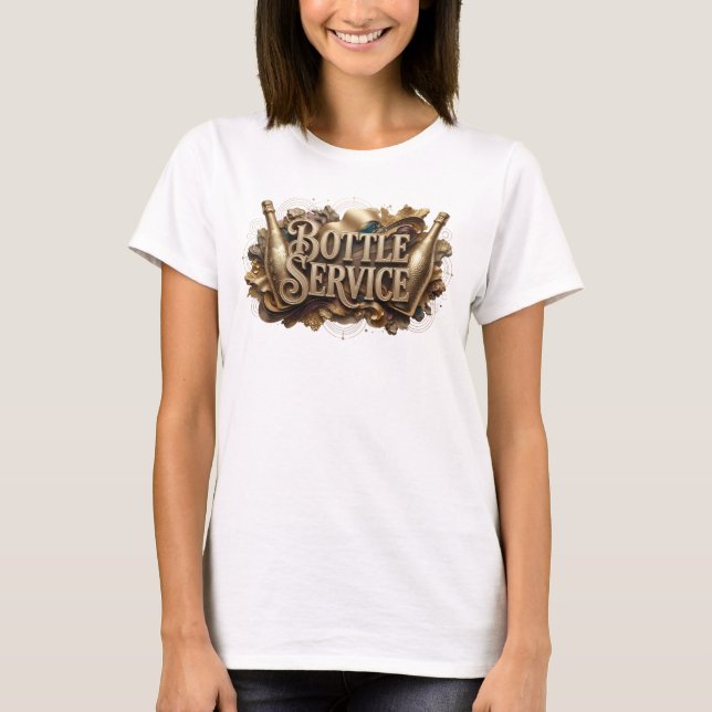 Snappy Orange BOTTLE SERVICE Statement Tee (Front)