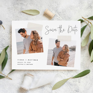 Snapshot   Modern Casual Two Photo Save The Date