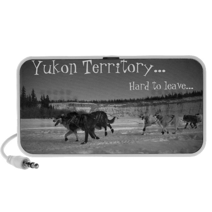 Snapshot of a Dog Race; Yukon Territory Souvenir Portable Speakers