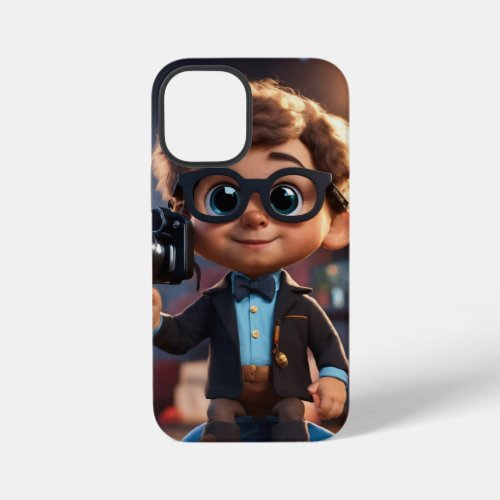 Snapshot Smiles Cute Animated Little Boy Phone Ca iPhone 12 Mini Case