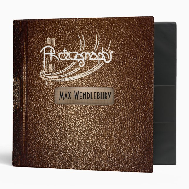 Snapshot Vintage Personalized Monogram Binder (Front/Inside)