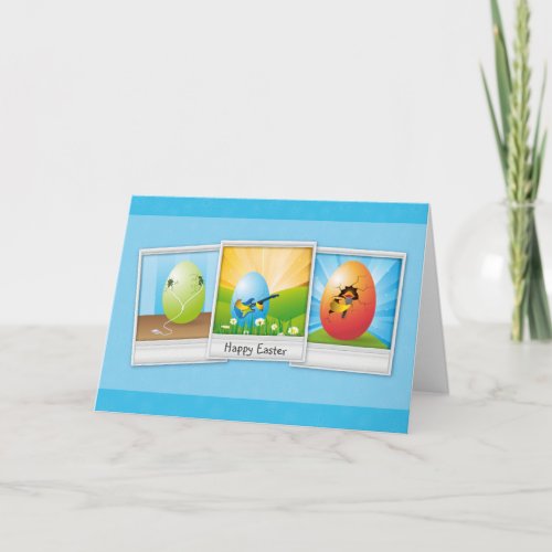 Snapshots of musical easter eggs holiday card