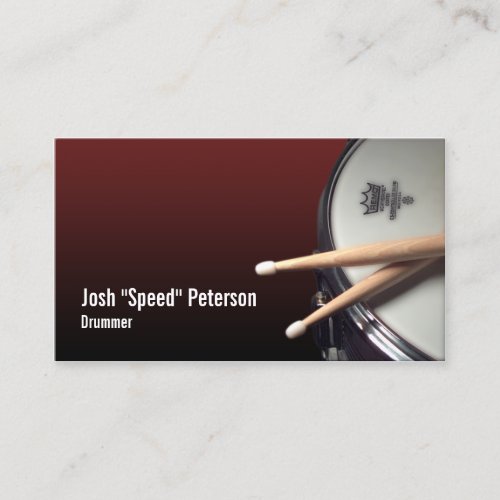 Snare Drum Brown Drummer Musician Business Card