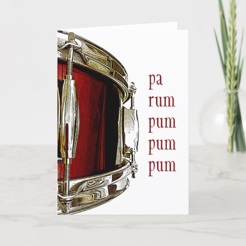 Snare Drum Christmas Card Drummer Boy Drumming