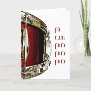 Snare Drum Christmas Card Drummer Boy Drumming