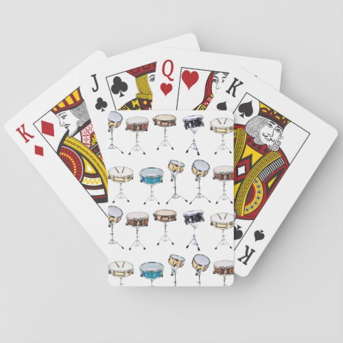 Snare Drum Drummer Musician Cool Percussionist Poker Cards