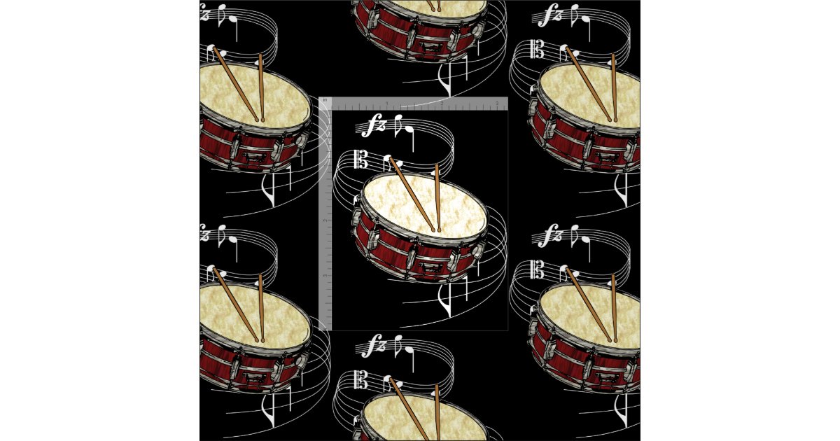 Snare Drum Fabric Dark Fabric Zazzle