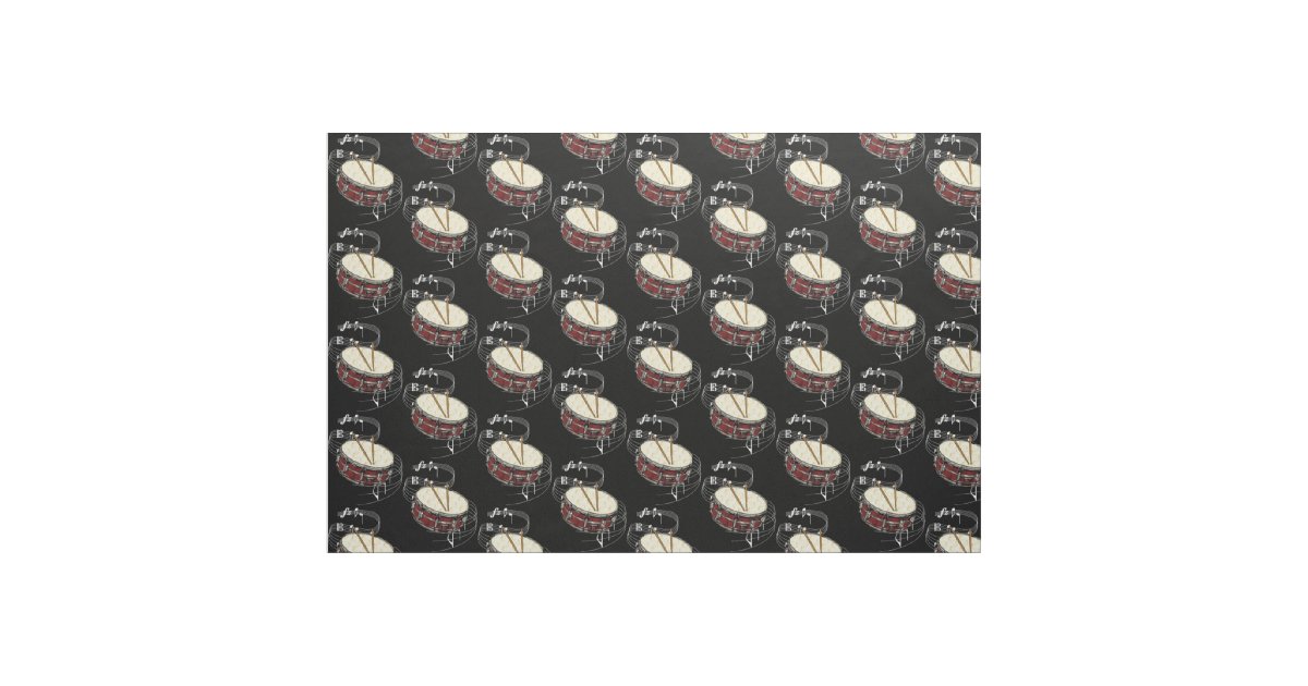 Snare Drum Fabric Dark Fabric Zazzle