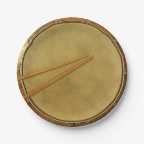 Snare Drum with Sticks Paper Plates