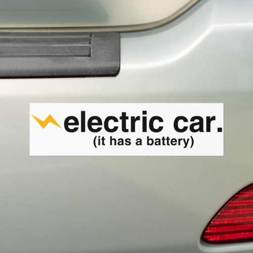 Snarky Electric Car Bumper Sticker