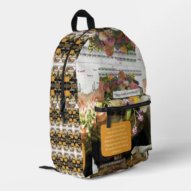 Snarky Funny Mothers Day Retirement 50th Birthday Printed Backpack (Back Corner Left)