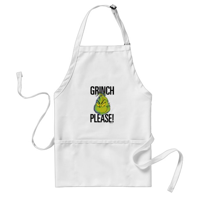 Snarky Grinch | Funny Grinch Please Quote Adult Apron (Front)