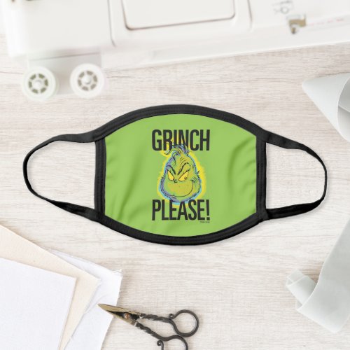 Snarky Grinch  Funny Grinch Please Quote Face Mask