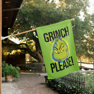 Snarky Grinch Funny Grinch Please Quote House Flag