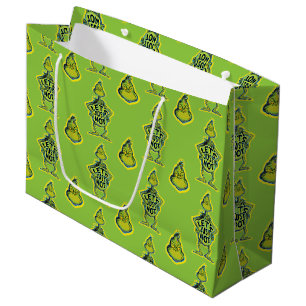 Snarky Grinch   Funny Let's Just Not Quote Large Gift Bag