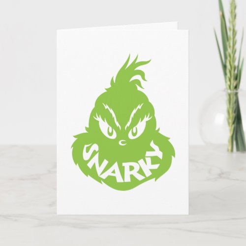 Snarky Grinch  Grinch Face Card